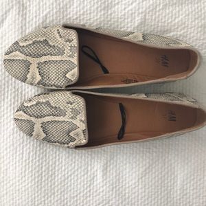 Snake print flats